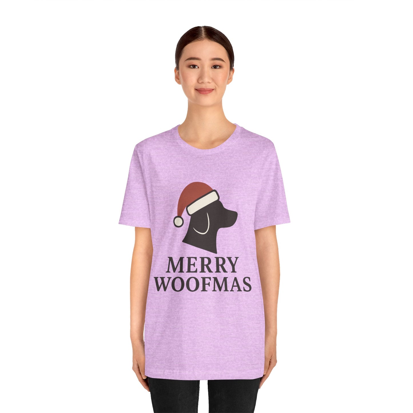 Merry Woofmas Christmas Unisex Jersey Short Sleeve Tee T-shirt