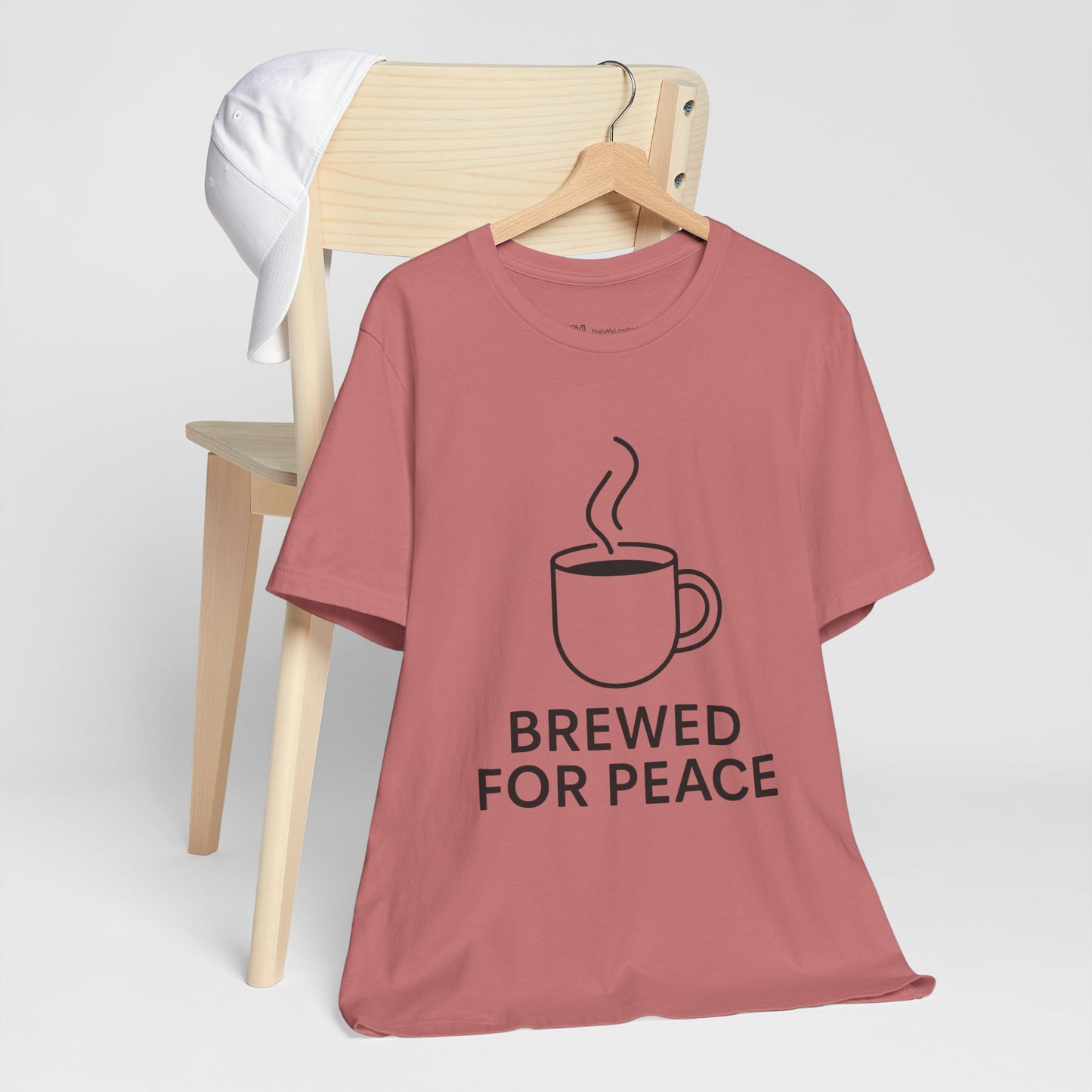 Brewed For Peace Coffee Humor Unisex Jersey Short Sleeve Tee T-shirt
