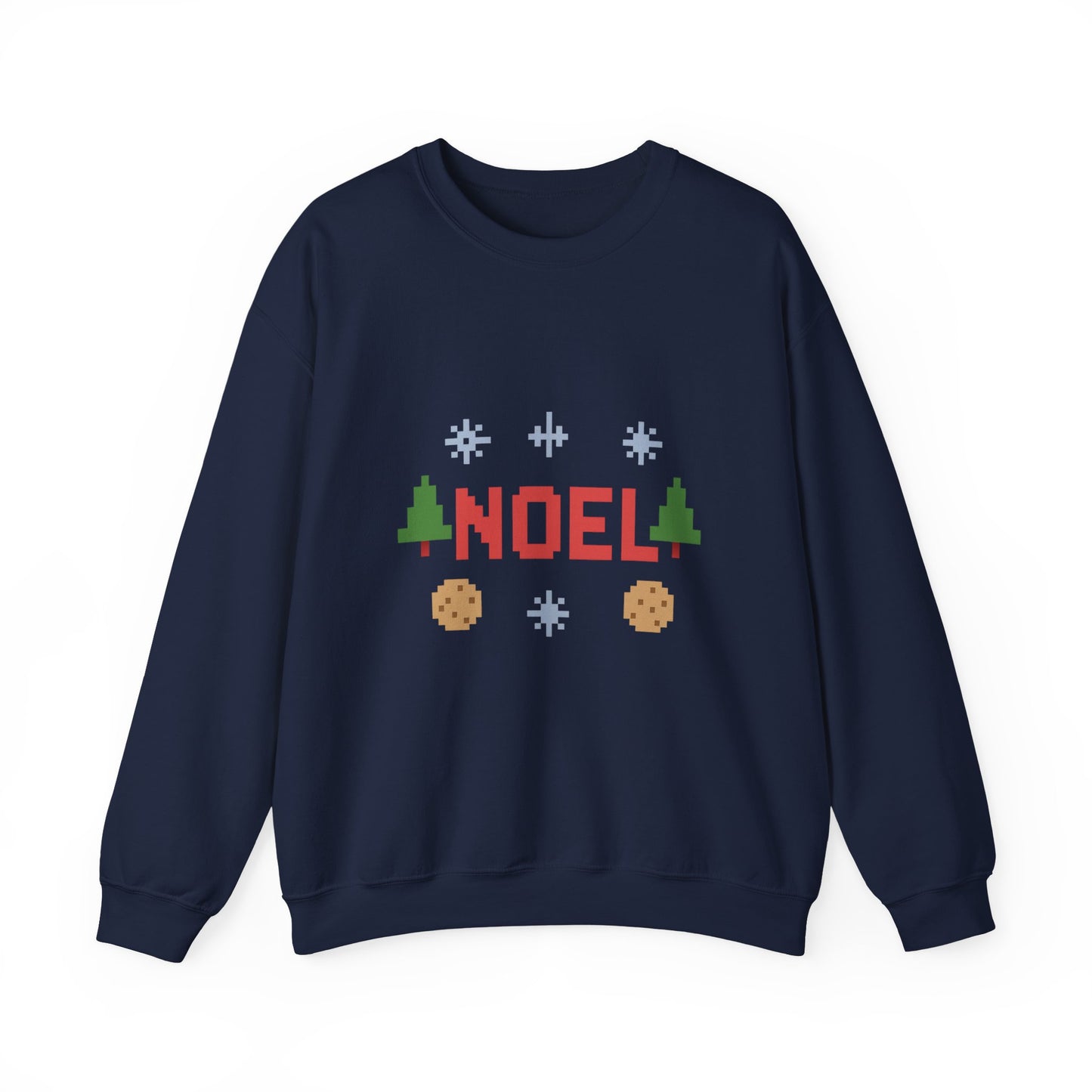 Christmas Noel In Pixel Unisex Heavy Blend™ Crewneck Sweatshirt