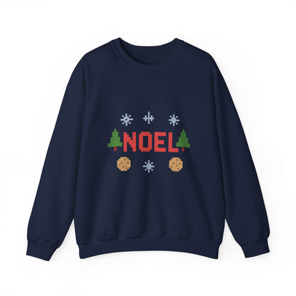 Christmas Noel In Pixel Unisex Heavy Blend™ Crewneck Sweatshirt