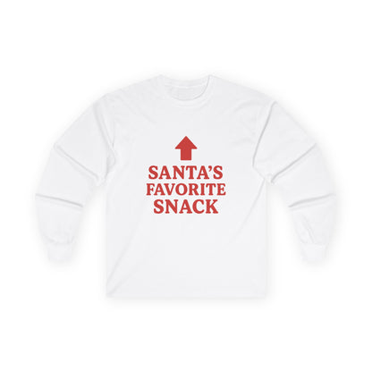 Santa's Favorite Snack Christmas Unisex Ultra Cotton Long Sleeve Tee