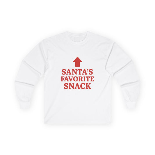 Santa's Favorite Snack Christmas Unisex Ultra Cotton Long Sleeve Tee