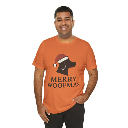 Merry Woofmas Christmas Unisex Jersey Short Sleeve Tee T-shirt