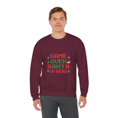 Game Over Santa Is Here Christmas Unisex Heavy Blend™ Crewneck Sweatshirt