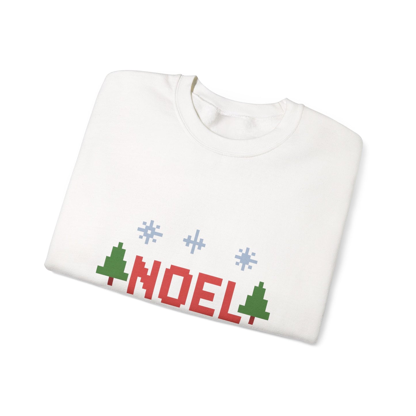 Christmas Noel In Pixel Unisex Heavy Blend™ Crewneck Sweatshirt