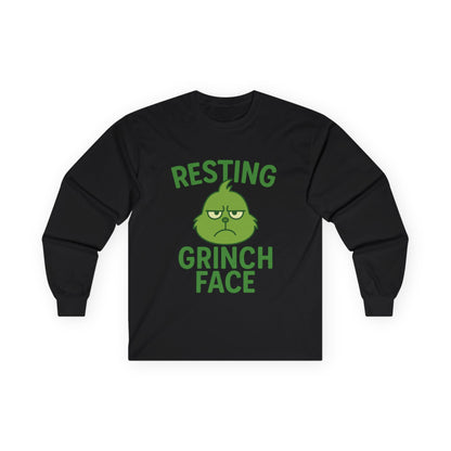 Gringe Face Christmas Unisex Ultra Cotton Long Sleeve Tee T-shirt