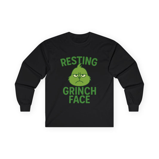 Gringe Face Christmas Unisex Ultra Cotton Long Sleeve Tee T-shirt