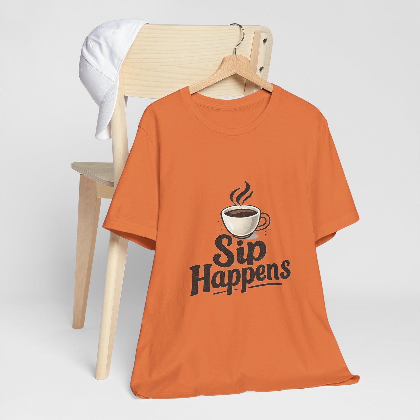 Sip Happens Coffee Cup Unisex Jersey Short Sleeve Tee T-shirt