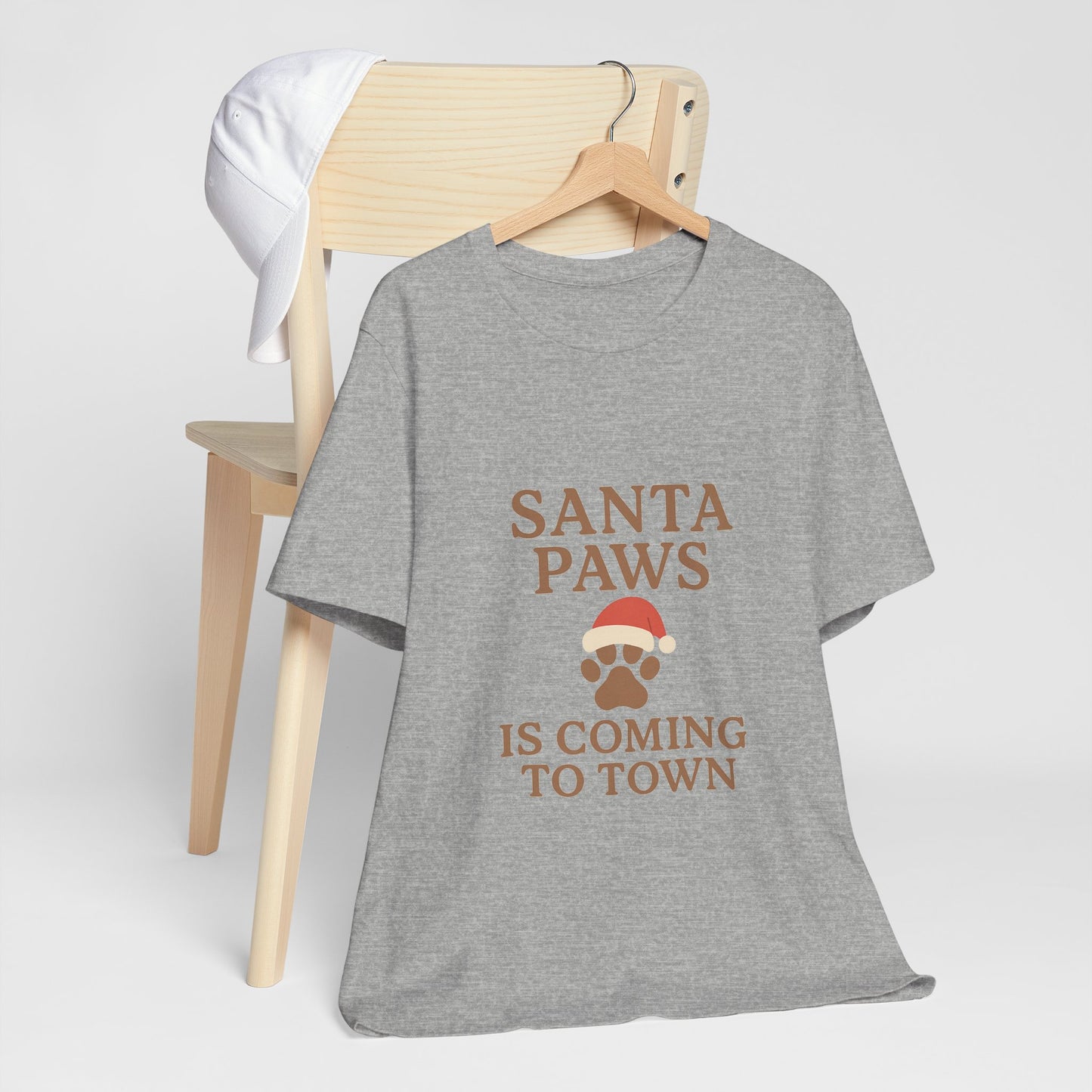 Santa Paws Is Coming To Town Christmas Unisex Jersey Short Sleeve Tee T-shirt