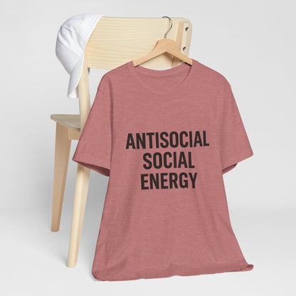 Antisocial Social Energy Unisex Jersey Short Sleeve Tee T-shirt