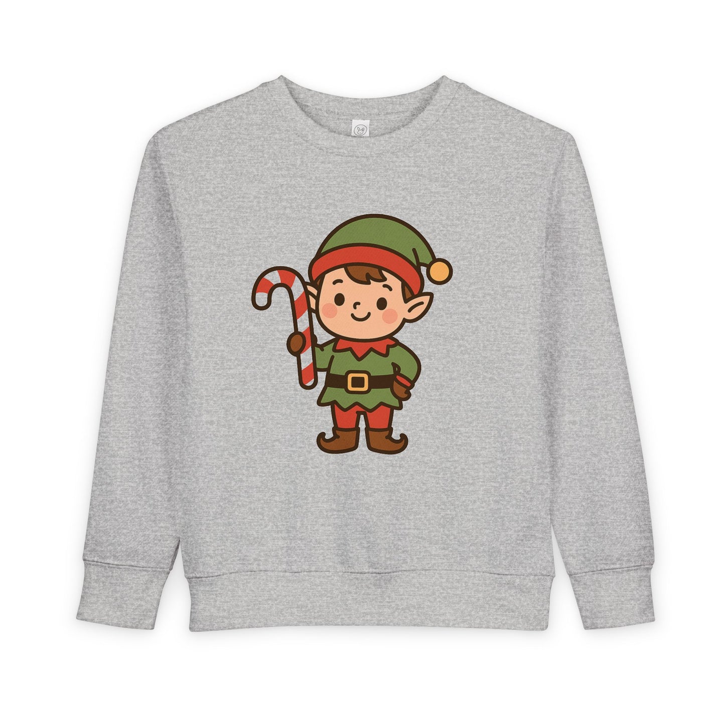 Candy Cane Christmas Elf Toddler Sweatshirt