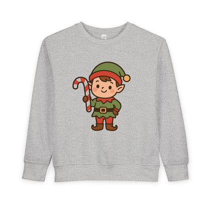 Candy Cane Christmas Elf Toddler Sweatshirt