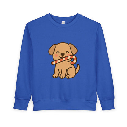 Dog Candy Cane Christmas Toddler Sweatshirt