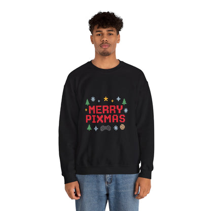 Merry Pixmas Christmas Unisex Heavy Blend™ Crewneck Sweatshirt