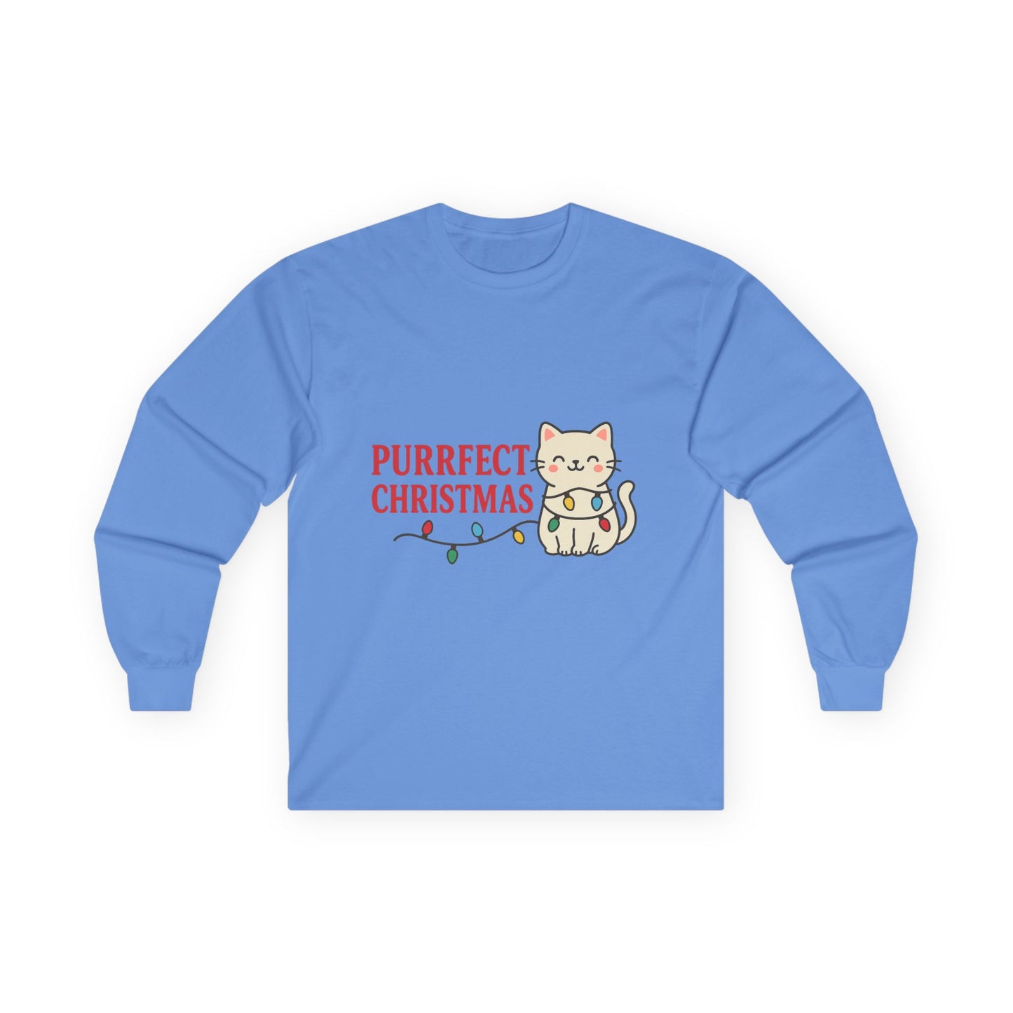 Purrfect Christmas Kitty Cat Unisex Ultra Cotton Long Sleeve Tee