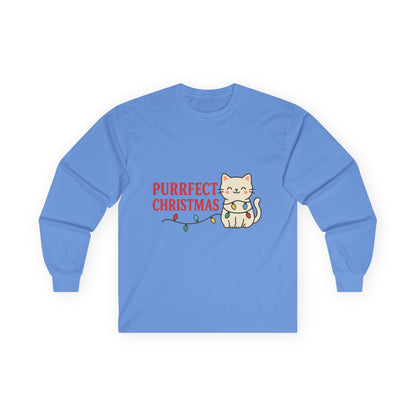 Purrfect Christmas Kitty Cat Unisex Ultra Cotton Long Sleeve Tee