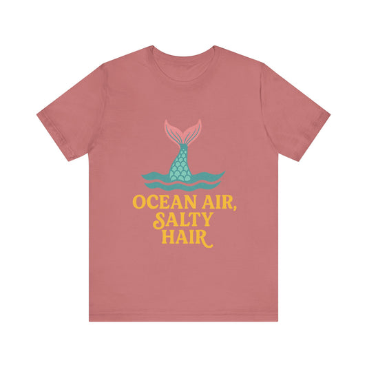Salty Hair Mermaid Summer Unisex Jersey Short Sleeve Tee T-shirt