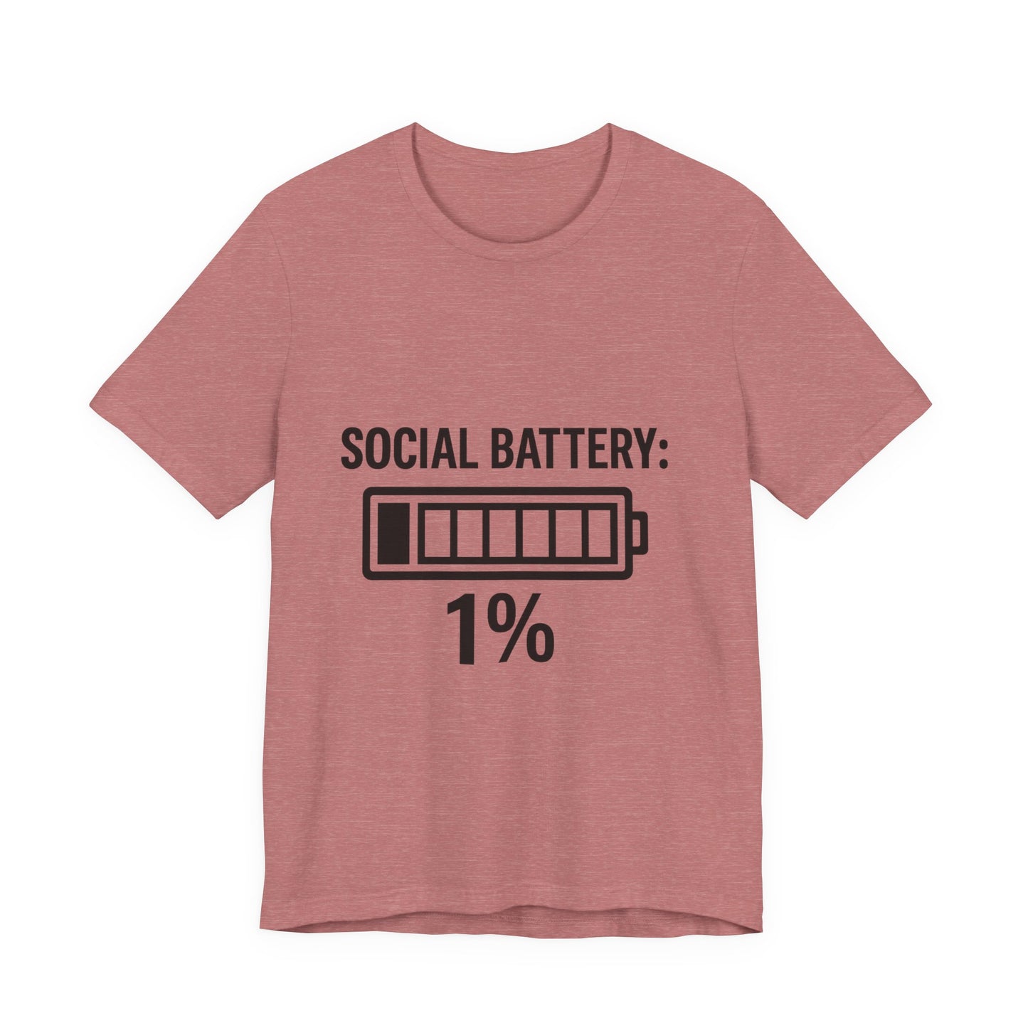 Social Battery Bar Unisex Jersey Short Sleeve Tee T-shirt