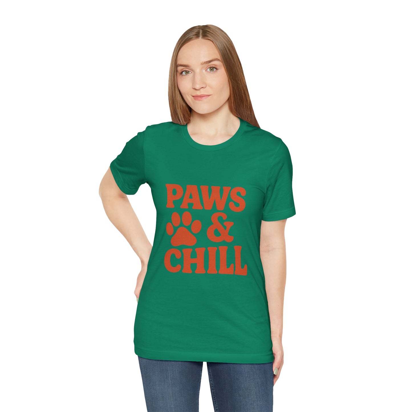 Paws and Chill Pet Lovers Unisex Jersey Short Sleeve Tee T-shirt