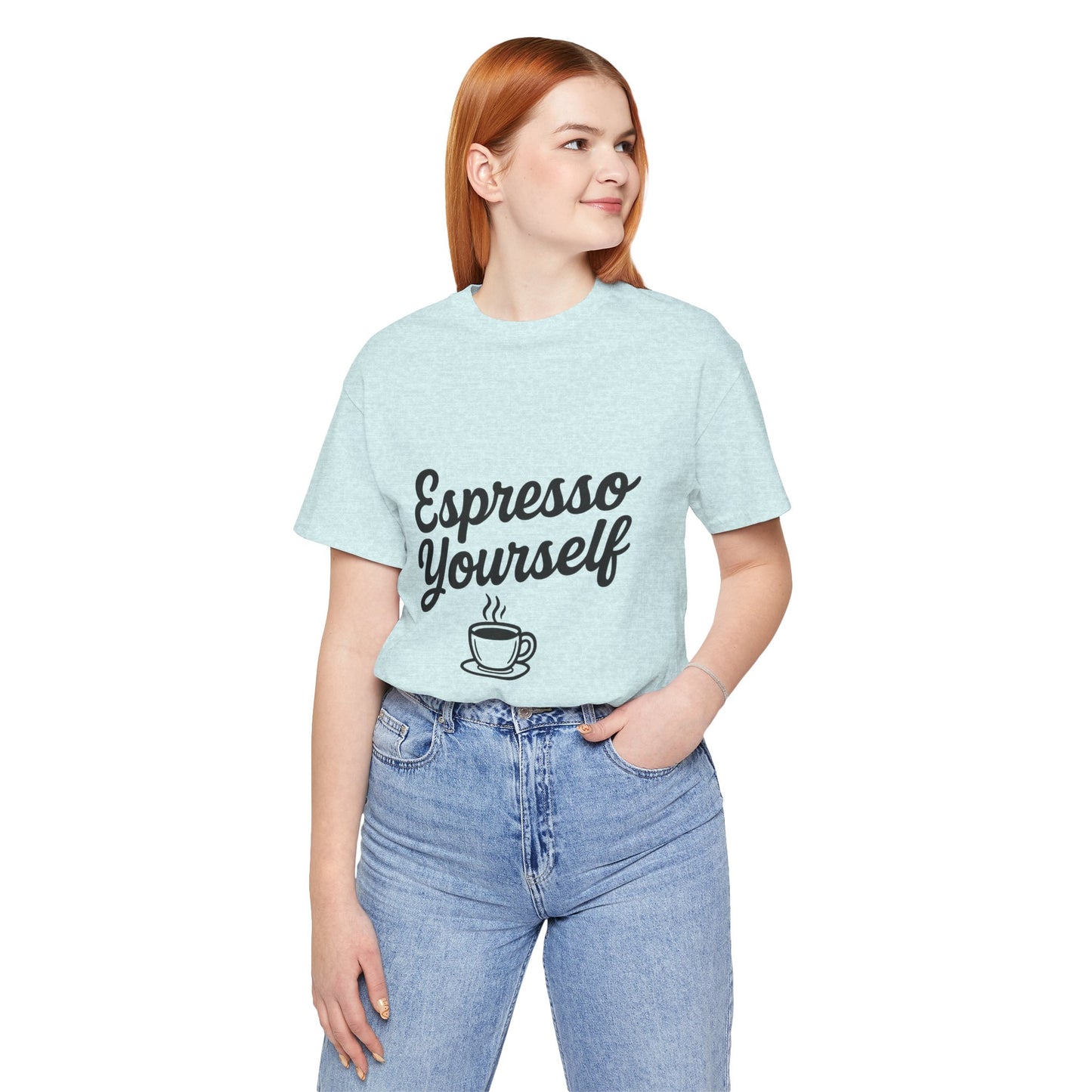 Espresso Yourself Coffee Cup Illustrated Unisex Jersey Short Sleeve Tee T-shirt