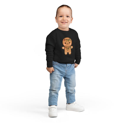 Gingerbread Cookie Decorated With Lights Christmas Toddler Sweatshirt
