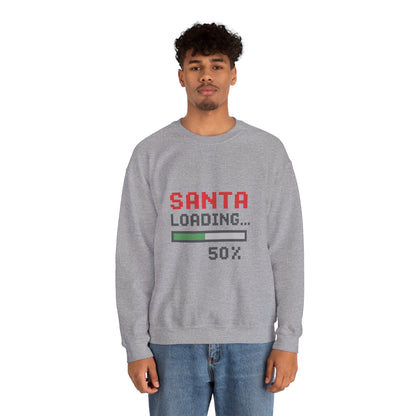 Santa Loading Bar Christmas Unisex Heavy Blend™ Crewneck Sweatshirt