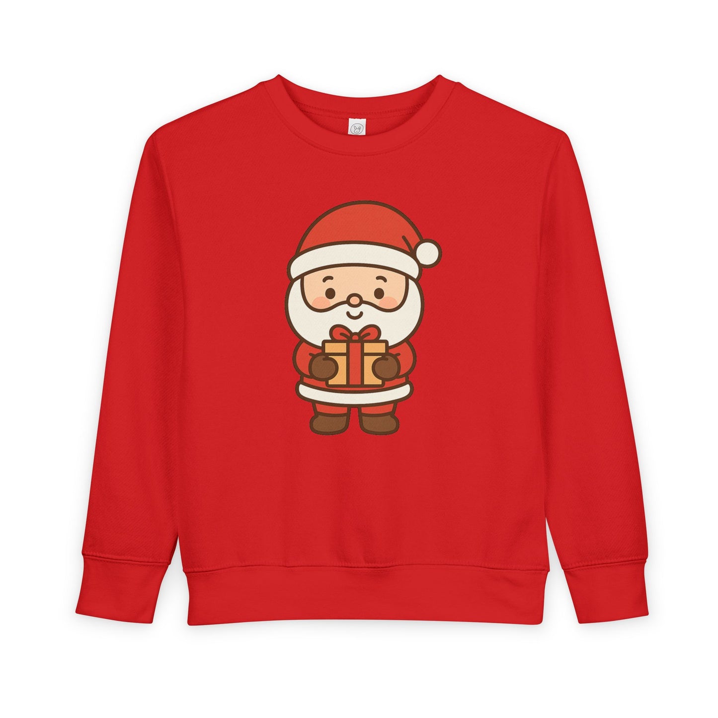 Baby Santa Holding Christmas Gift Toddler Sweatshirt