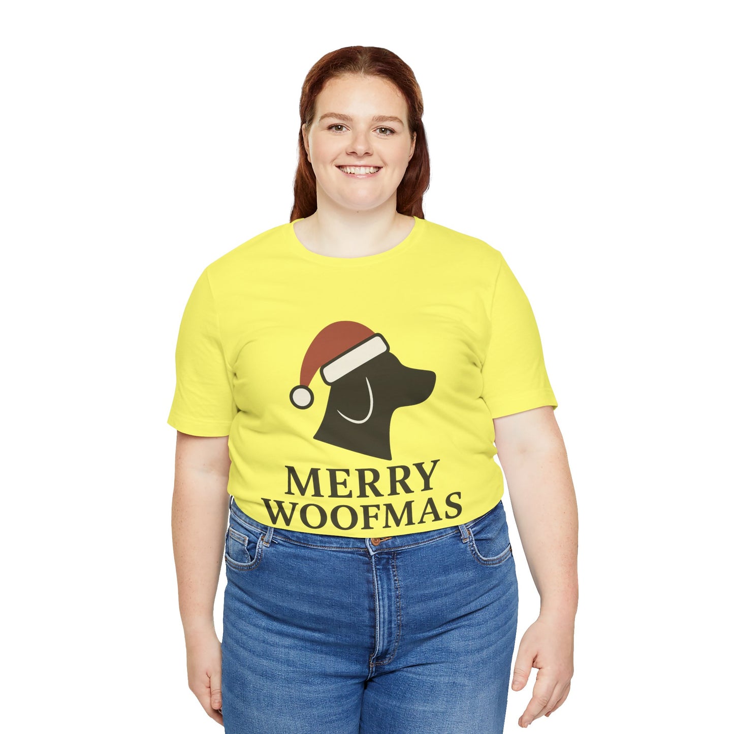 Merry Woofmas Christmas Unisex Jersey Short Sleeve Tee T-shirt