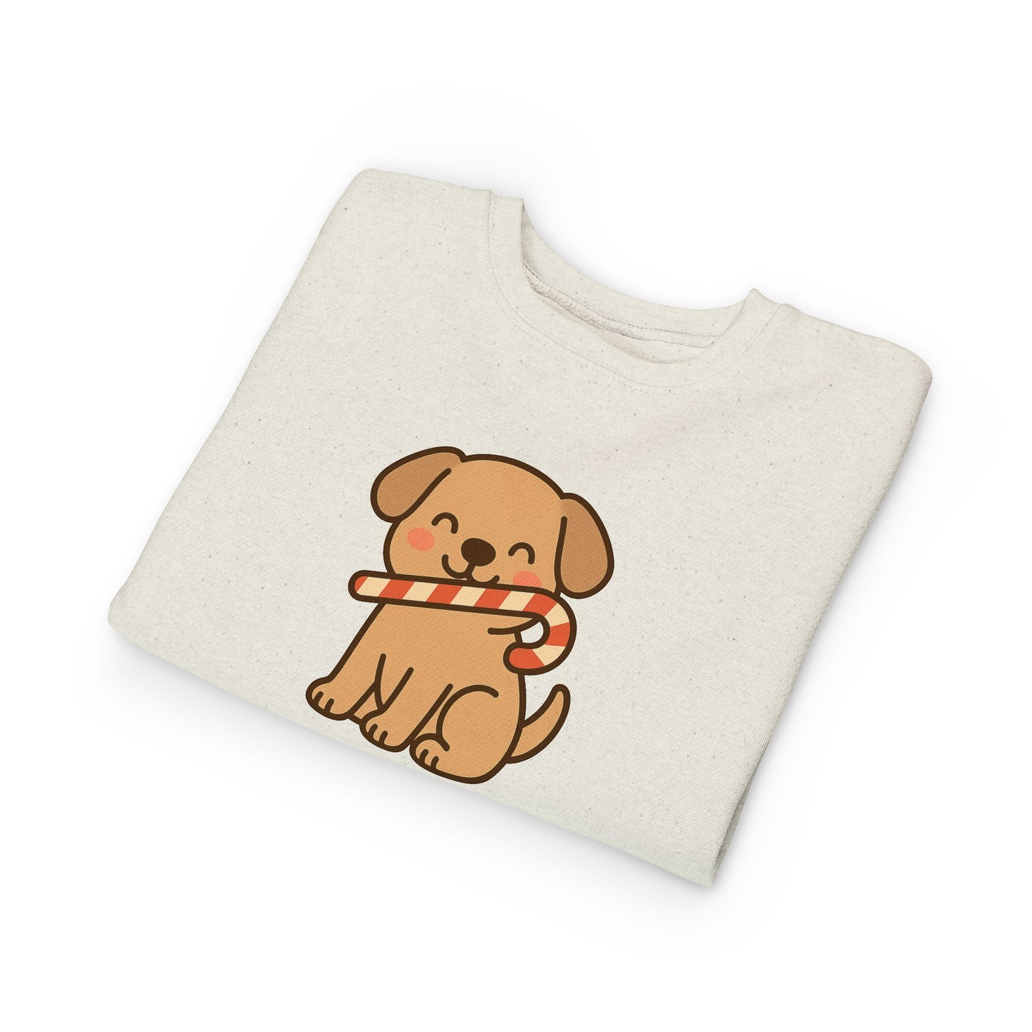 Dog Candy Cane Christmas Toddler Sweatshirt