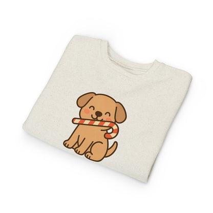 Dog Candy Cane Christmas Toddler Sweatshirt