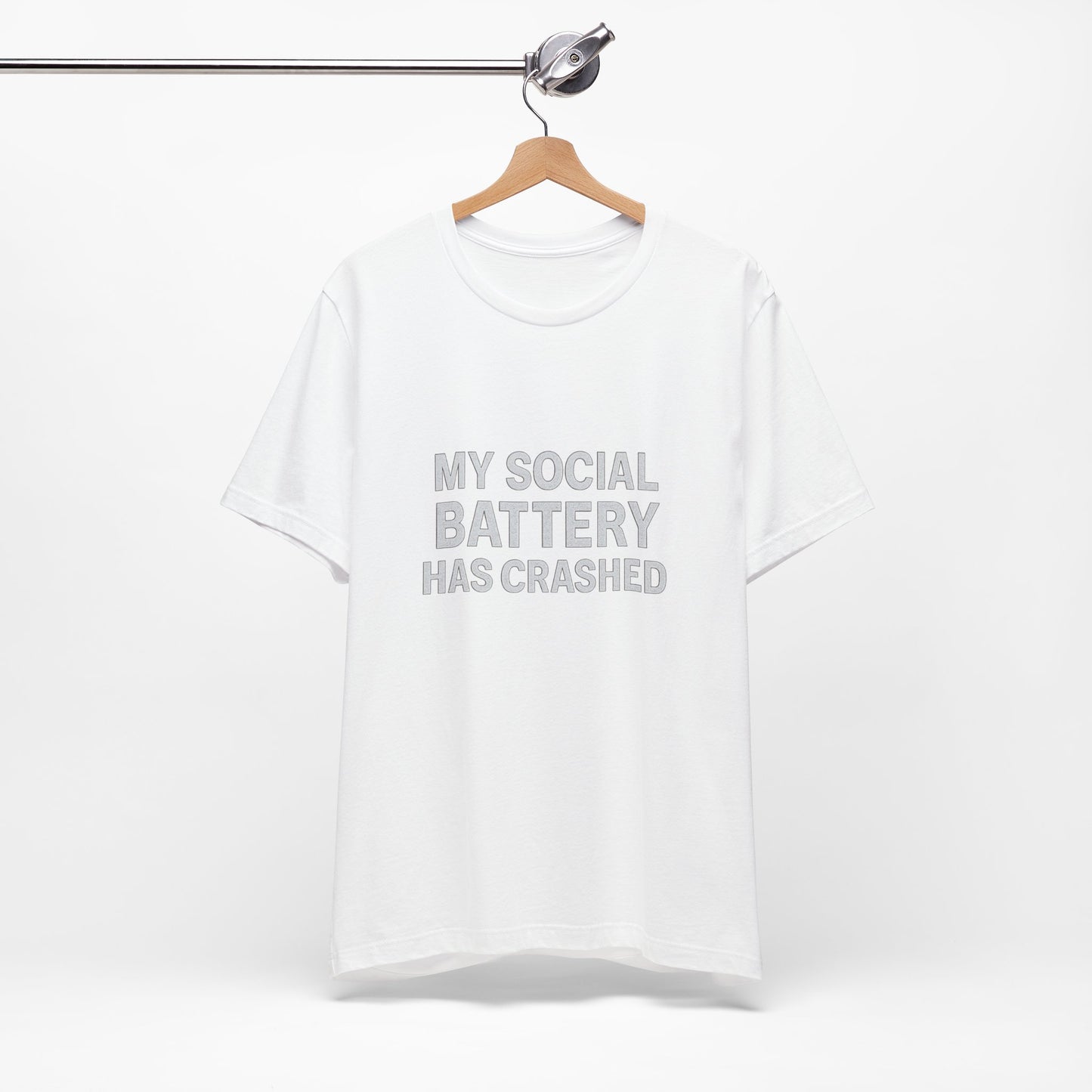My Social Battery Has Crushed Unisex Jersey Short Sleeve Tee T-shirt