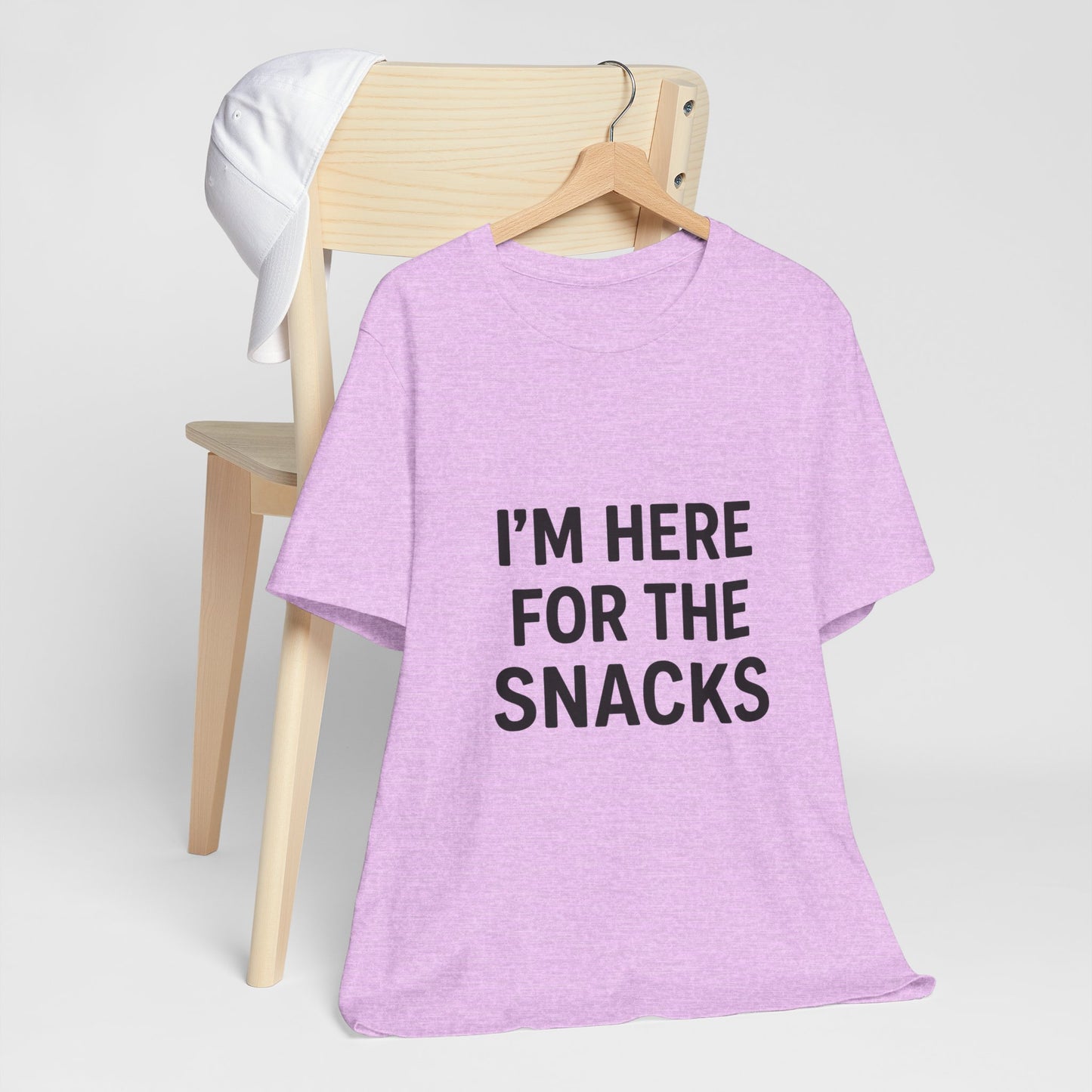 I'm Here For The Snacks Unisex Jersey Short Sleeve Tee T-shirt