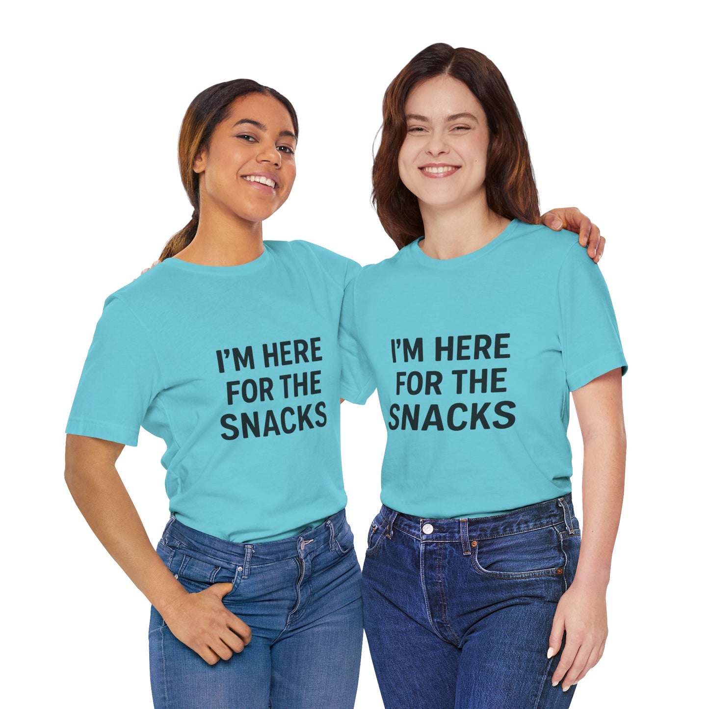 I'm Here For The Snacks Unisex Jersey Short Sleeve Tee T-shirt