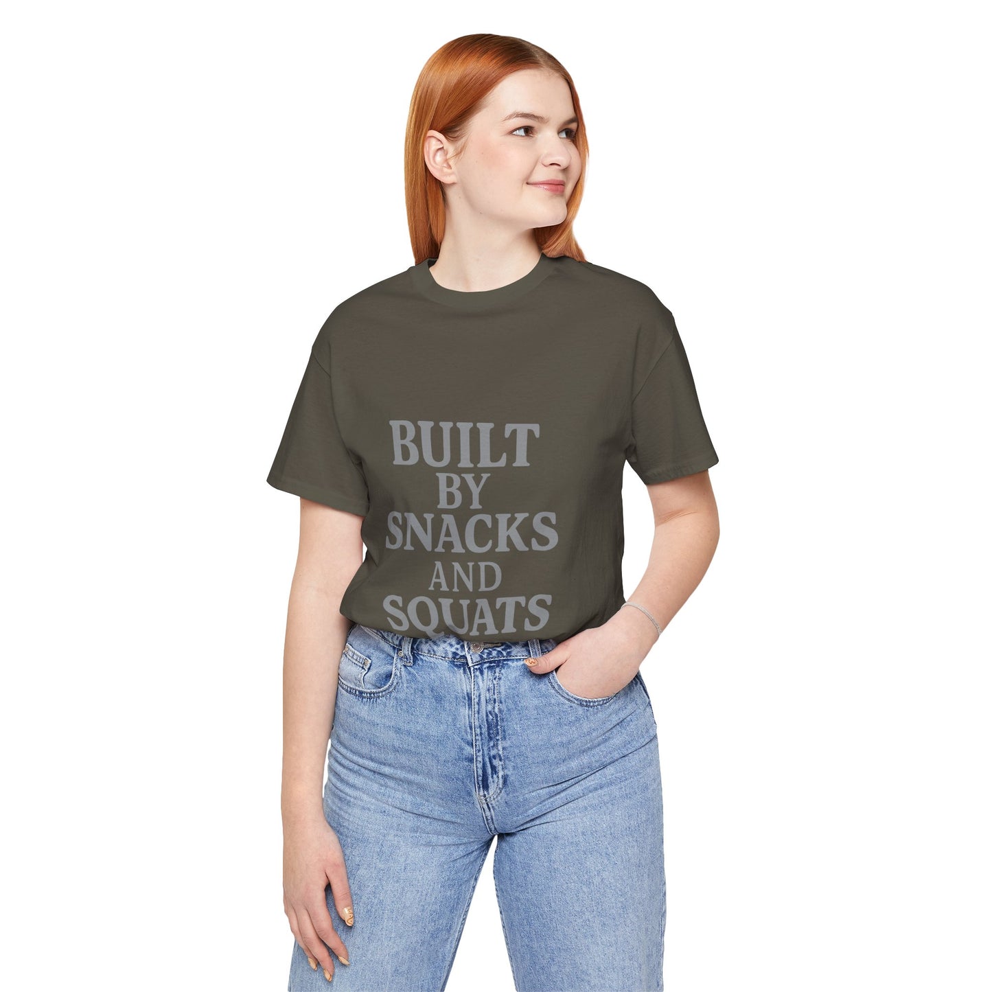 Built By Snacks And Squats Gym Humor Unisex Jersey Short Sleeve Tee T-shirt