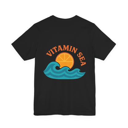 Logo Vitamin Sea Back Side Design Unisex Jersey Short Sleeve Tee T-shirt