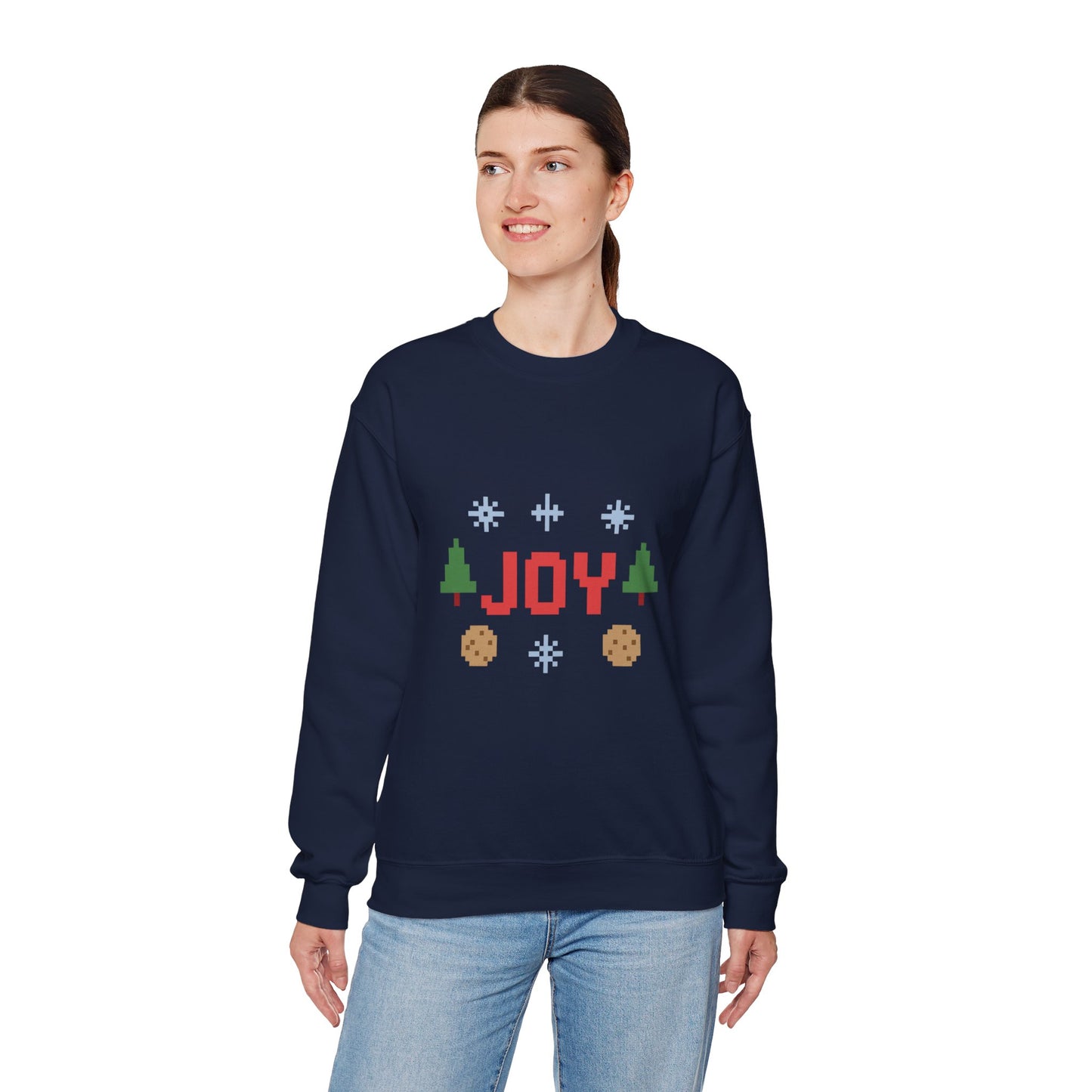 Christmas Joy In Pixel Unisex Heavy Blend™ Crewneck Sweatshirt