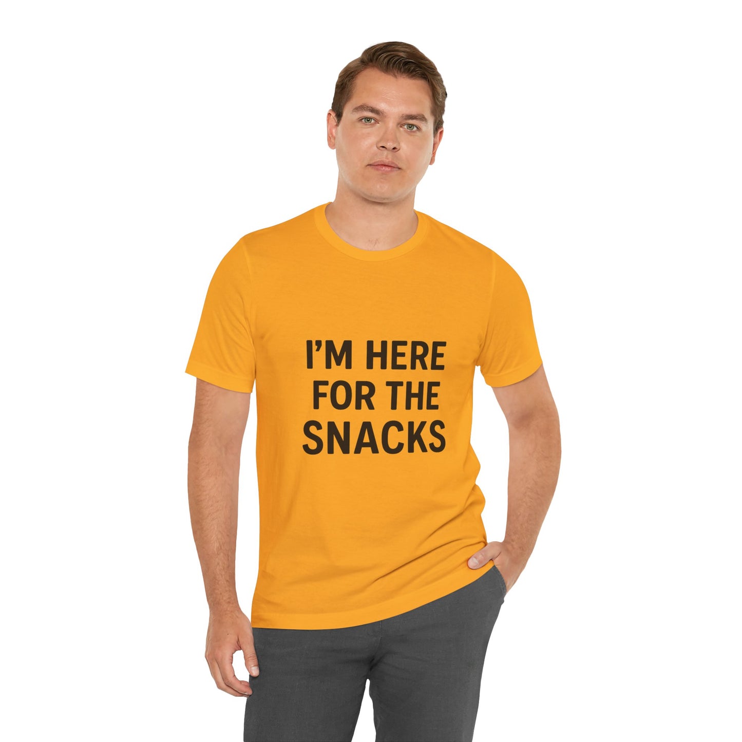 I'm Here For The Snacks Unisex Jersey Short Sleeve Tee T-shirt