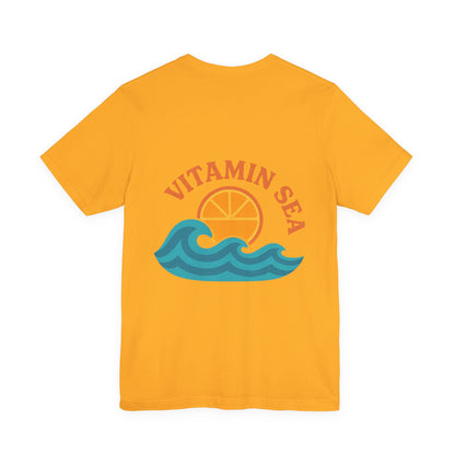 Logo Vitamin Sea Back Side Design Unisex Jersey Short Sleeve Tee T-shirt