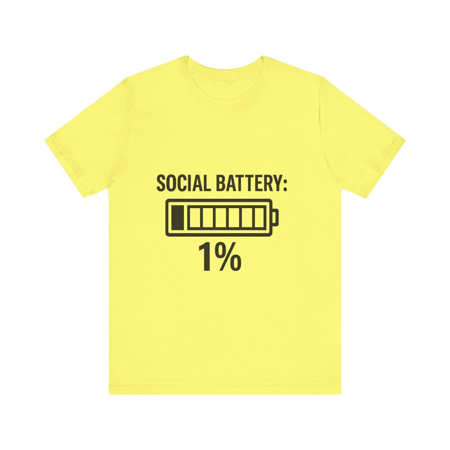 Social Battery Bar Unisex Jersey Short Sleeve Tee T-shirt