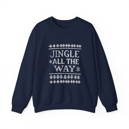 Merry Christmas Ugly Knitted Sweater Style Unisex Heavy Blend™ Crewneck Sweatshirt