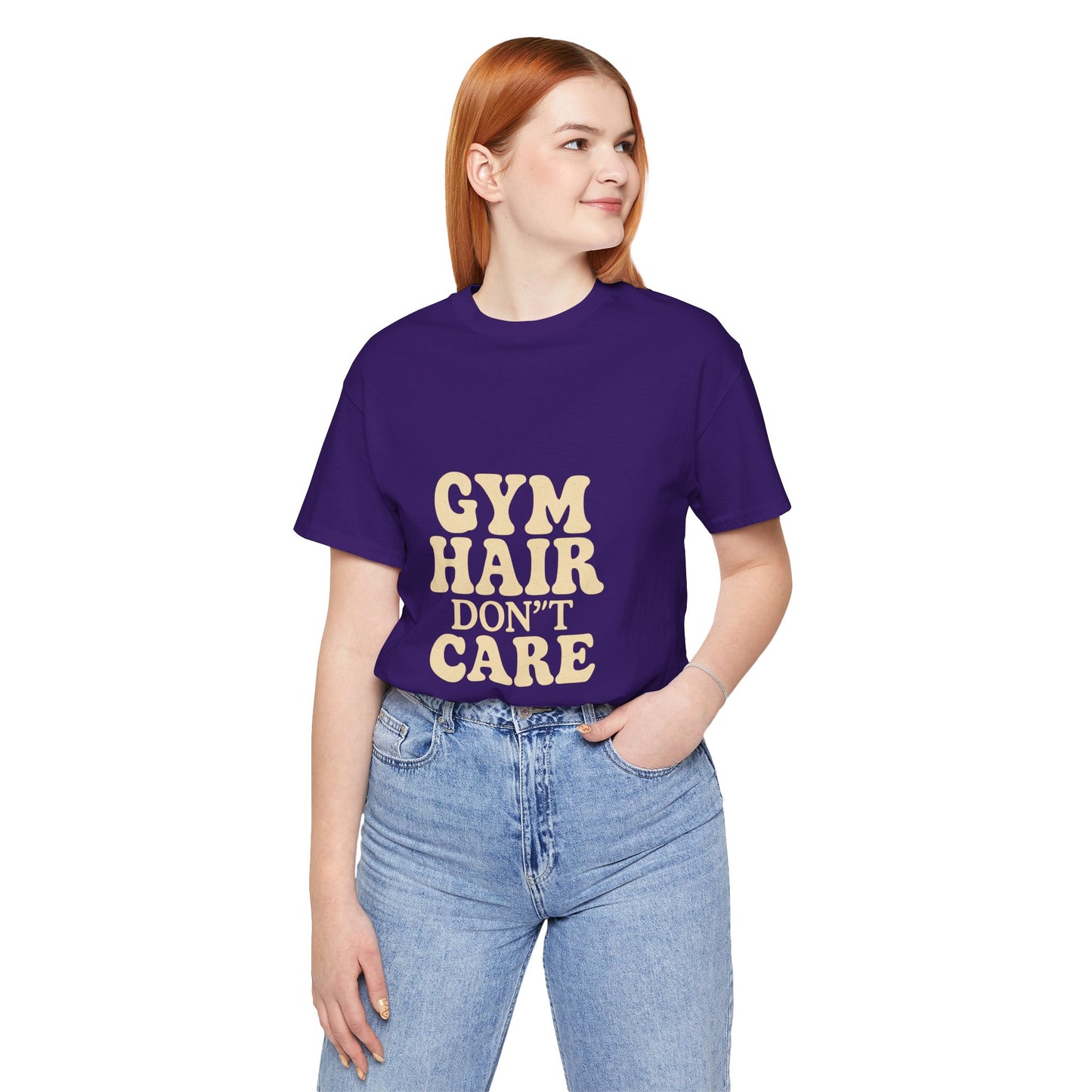 Gym Hair Don't Care Unisex Jersey Short Sleeve Tee T-shirt