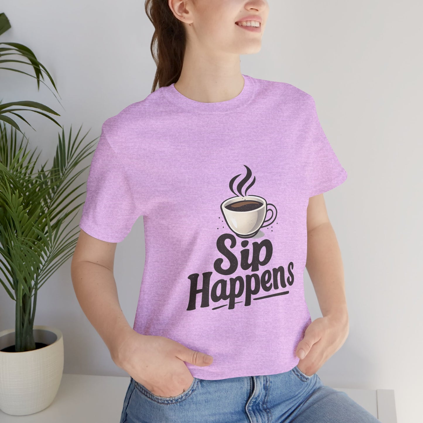 Sip Happens Coffee Cup Unisex Jersey Short Sleeve Tee T-shirt