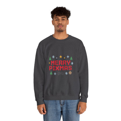 Merry Pixmas Christmas Unisex Heavy Blend™ Crewneck Sweatshirt