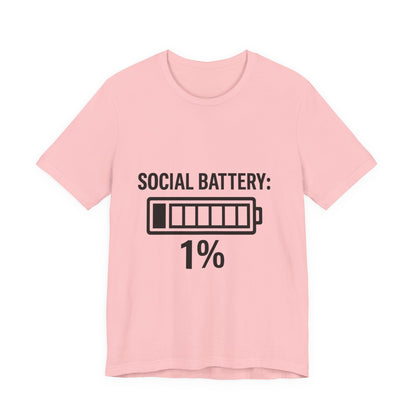 Social Battery Bar Unisex Jersey Short Sleeve Tee T-shirt