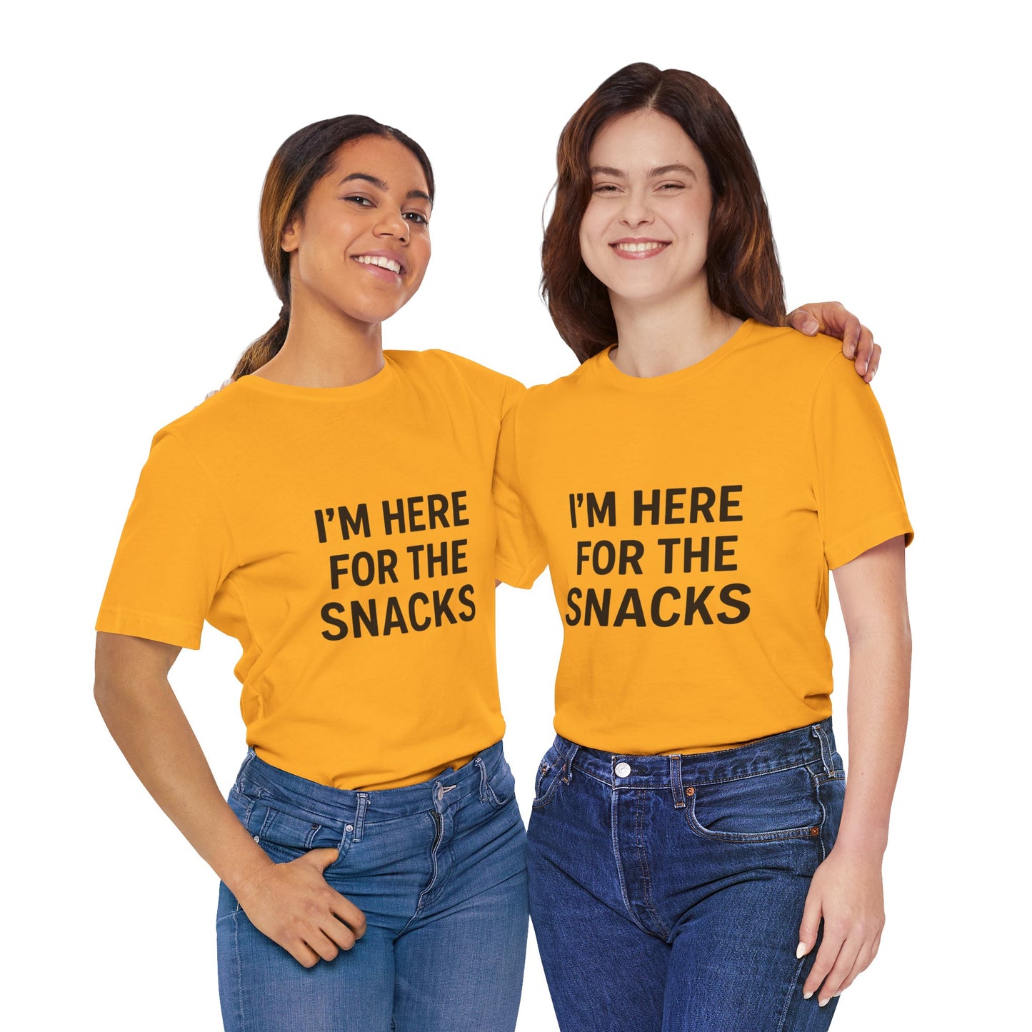 I'm Here For The Snacks Unisex Jersey Short Sleeve Tee T-shirt