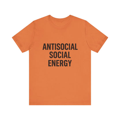 Antisocial Social Energy Unisex Jersey Short Sleeve Tee T-shirt