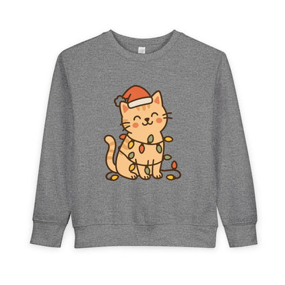 Christmas Decorated CatToddler Sweatshirt