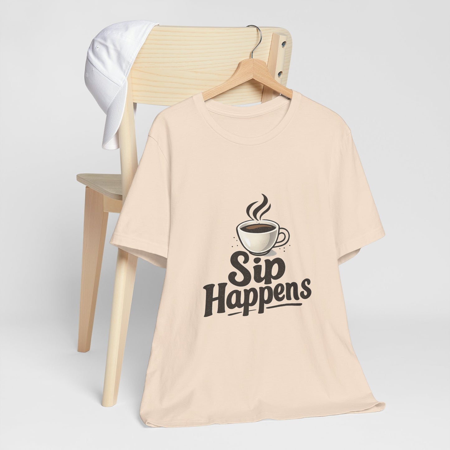 Sip Happens Coffee Cup Unisex Jersey Short Sleeve Tee T-shirt