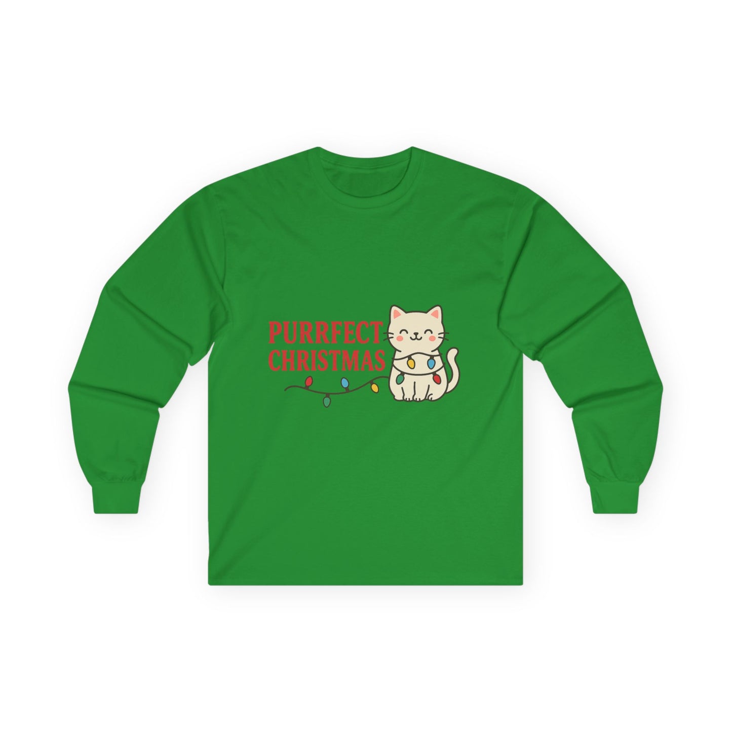 Purrfect Christmas Kitty Cat Unisex Ultra Cotton Long Sleeve Tee