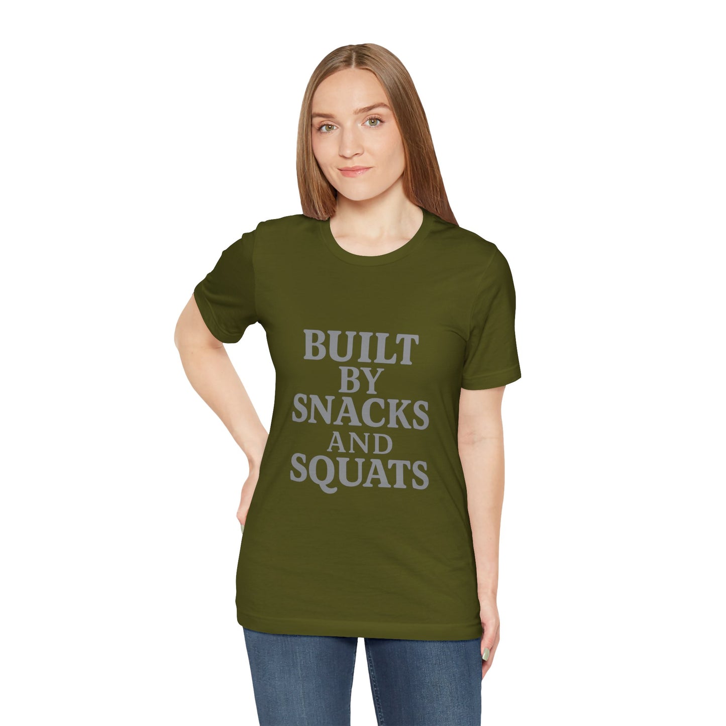 Built By Snacks And Squats Gym Humor Unisex Jersey Short Sleeve Tee T-shirt